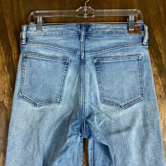 Ralph Lauren Womens Shorts Light Wash Denim Mid Rise Rolled Up Stretch 8 - Picture 10 of 11